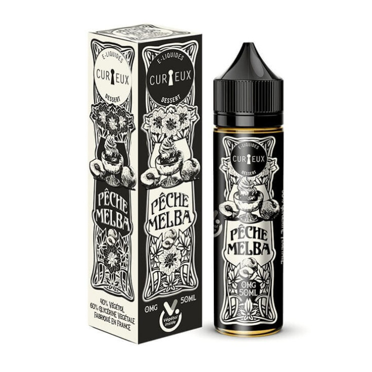 E liquide Pêche Melba 50ml gamme Dessert par Curieux