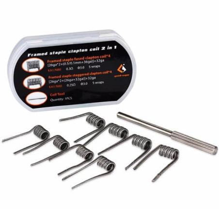 Pack 8 résistances préconstruites Geek Vape - Framed Staple Clapton 2in1