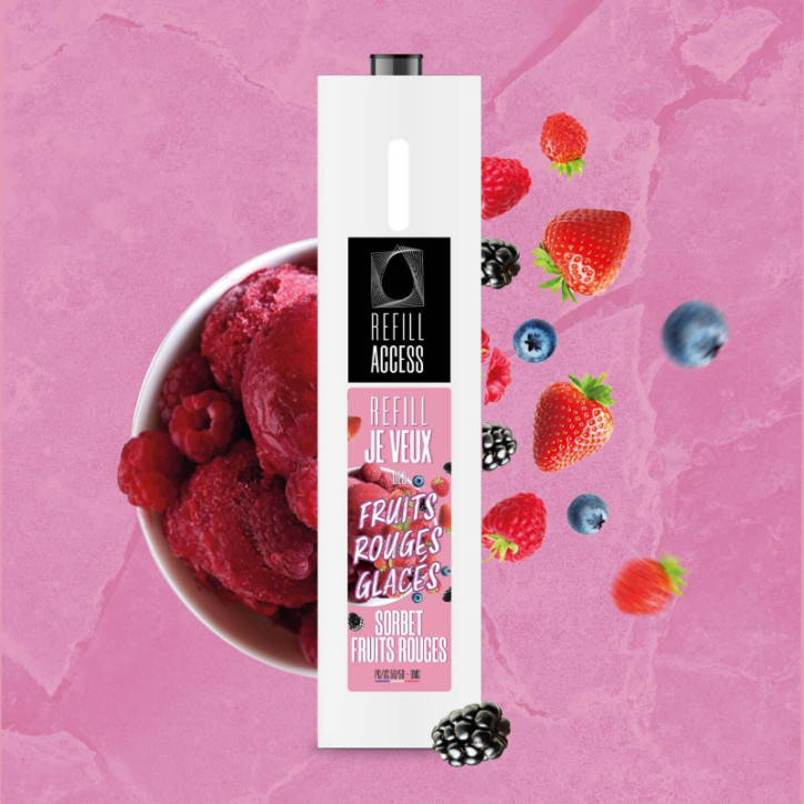 E-liquide le sorbet fruits rouges 50 ml - Refill-Roykin