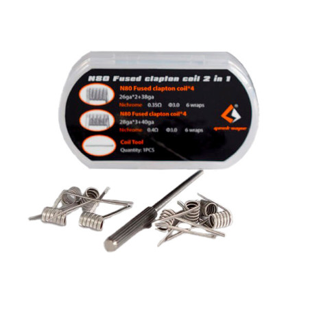 Pack 8 coils préconstruits N80 Fused Clapton - Geek Vape