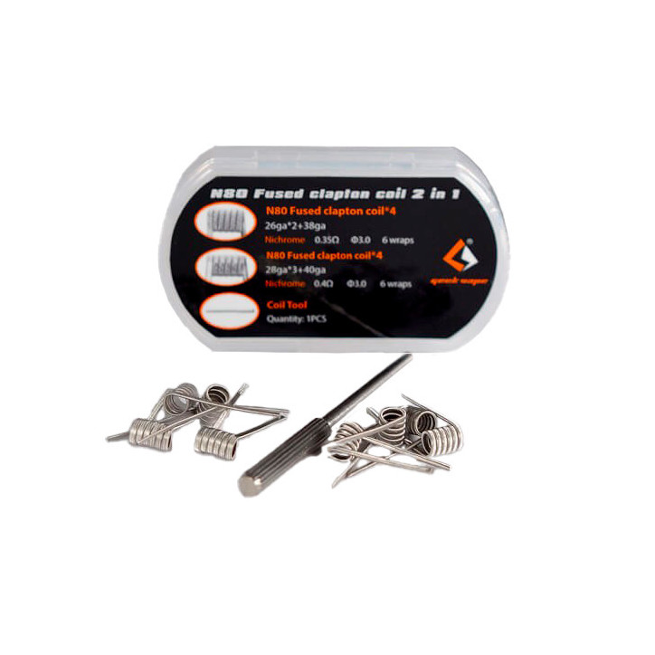 Pack 8 coils préconstruits N80 Fused Clapton - Geek Vape