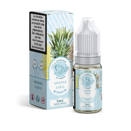 E-Liquide Ananas - Coco frais 10ml - Le Petit Verger