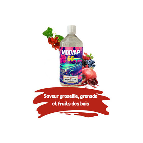 E-liquide Groseille grenade fruits des bois 50ml - Mixvap 66