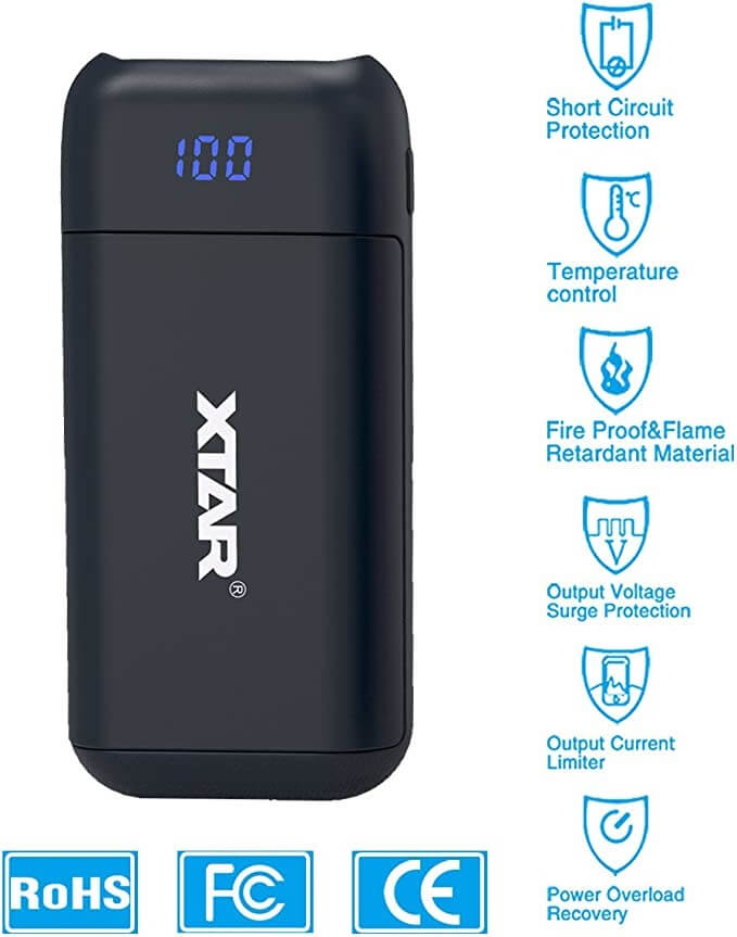 Chargeur d'accus PB2S Power Bank - XTAR