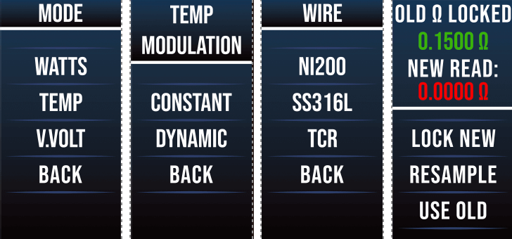 SX Mini SL Class V2 - Paramètres Contrôle TEMP
